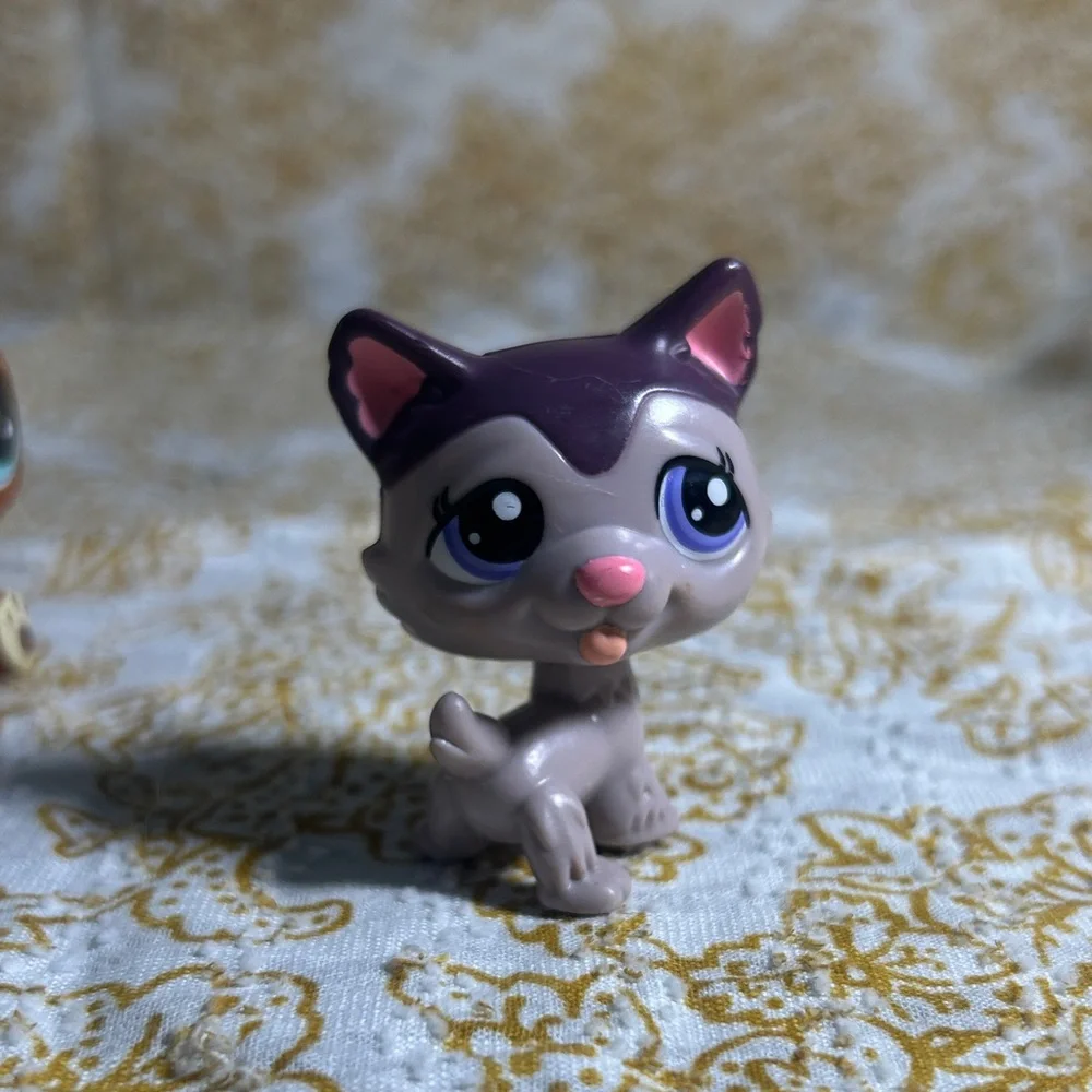 Littlest Pet Shop Animal Figures - Purple, Brown, Cream